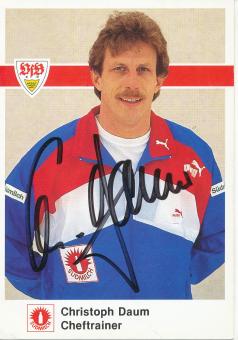 Christoph Daum  1990/1991  VFB Stuttgart  Fußball  Autogrammkarte original signiert 