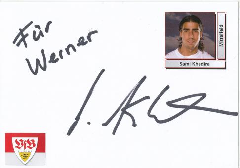 Sami Khedira  VFB Stuttgart  Fußball Autogramm Karte  original signiert 