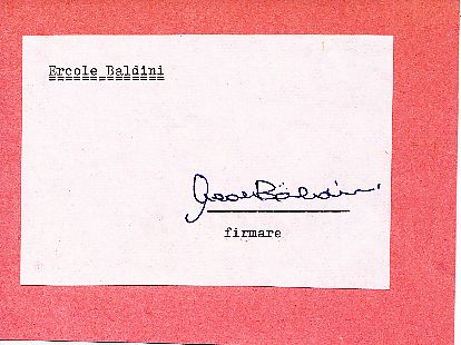 Ercole Baldini  Italien Olympia 1956   Radsport  Autogramm Blatt  original signiert 