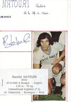 Rachid Natouri † 2017  Algerien  Fußball Autogramm Karte  original signiert 
