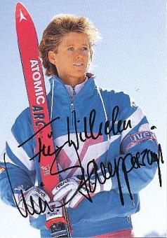 Ulrike Stangassinger  Ski Alpin  Autogrammkarte original signiert 