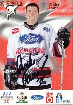 Andre Faust  KEC  Kölner EC  Eishockey  Autogrammkarte original signiert 