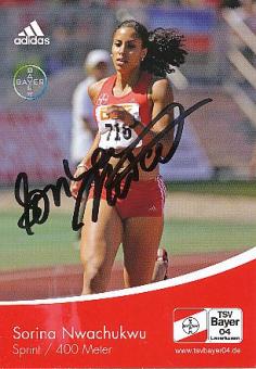 Sorina Nwachukwu  Leichtathletik  Autogrammkarte original signiert 