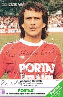 Wolfgang Overath  Portas  Fußball Autogrammkarte original signiert 