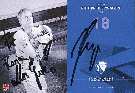 Philipp Heerwagen   VFL Bochum Fußball  Autogrammkarte original signiert 
