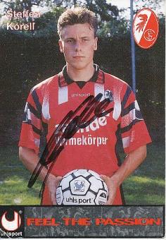 Steffen Korell  SC Freiburg  Fußball  Autogrammkarte original signiert 