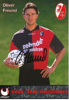 Oliver Freund  SC Freiburg  Fußball  Autogrammkarte original signiert 