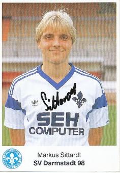 Markus Sittardt  Darmstadt 98  Fußball Autogrammkarte original signiert 
