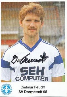 Dietmar Feucht  Darmstadt 98  Fußball Autogrammkarte original signiert 
