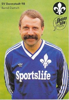Bernd Dietrich  Darmstadt 98  Fußball  Autogrammkarte original signiert 