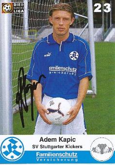 Adem Kapic  Stuttgarter Kickers  Fußball  Autogrammkarte original signiert 