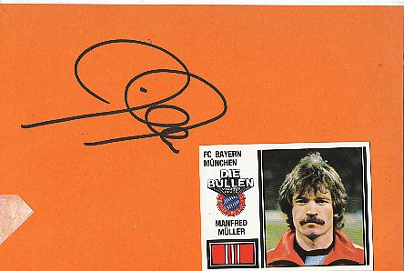 Manfred Müller  FC Bayern München  Fußball Autogramm Karte  original signiert 