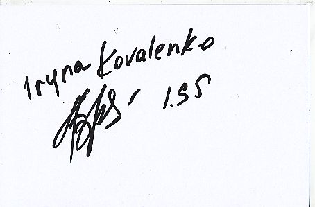 Iryna Kovalenko   Leichtathletik  Autogramm Karte  original signiert 