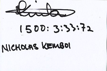 Nicholas Kemboi   Leichtathletik  Autogramm Karte  original signiert 