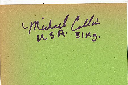 Michael Collins  USA   Boxen  Autogramm Karte  original signiert 