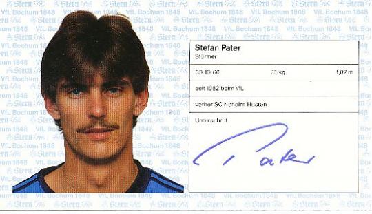Stefan Pater  VFL Bochum  Fußball Autogrammkarte  original signiert 
