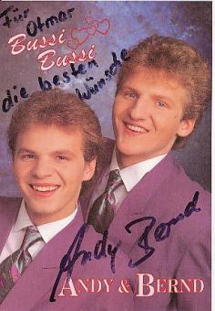 Andy & Bernd   Musik  Autogrammkarte original signiert 