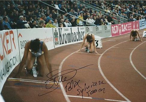 Sylviana Felix   Leichtathletik Autogramm 13x18 cm Foto original signiert 