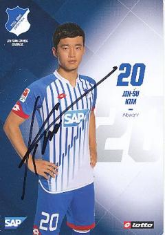 Jin Su Kim   2015/2016  TSG 1899 Hoffenheim  Fußball  Autogrammkarte original signiert 