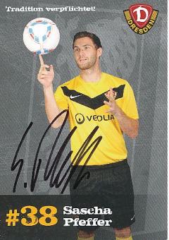 Sascha Pfeffer  2011/2012  Dynamo Dresden  Fußball  Autogrammkarte original signiert 