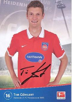 Tim Göhlert   2014/2015  FC Heidenheim  Fußball  Autogrammkarte original signiert 
