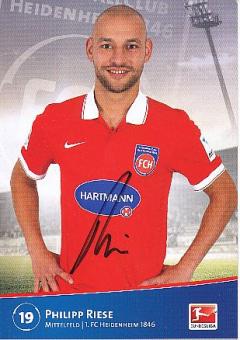 Philipp Riese   2014/2015  FC Heidenheim  Fußball  Autogrammkarte original signiert 