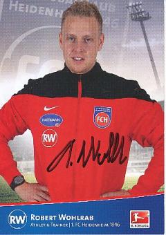 Robert Wohlrab  2014/2015  FC Heidenheim  Fußball  Autogrammkarte original signiert 