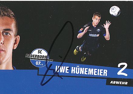 Uwe Hünemeier  2013/2014  SC Paderborn  Fußball  Autogrammkarte original signiert 