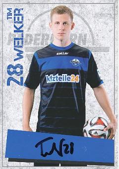 Tim Welker  2014/2015  SC Paderborn  Fußball  Autogrammkarte original signiert 