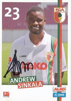 Andrew Sinkala  2011/2012  FC Augsburg  Fußball  Autogrammkarte original signiert 