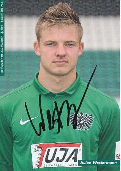 Julian Westermann   2007/2008  SC Preußen Münster  Fußball  Autogrammkarte original signiert 