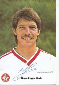 Hans Jürgen Gede  1985/1986  SC Fortuna Köln  Fußball  Autogrammkarte original signiert 