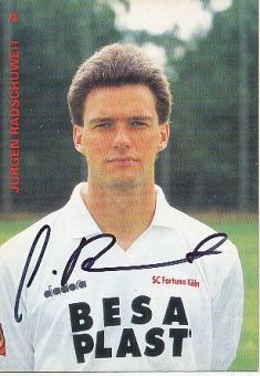 Jürgen Radschuweit  1996/1997  SC Fortuna Köln  Fußball  Autogrammkarte original signiert 