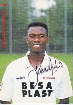 Charles Akonnor  1996/1997  SC Fortuna Köln  Fußball  Autogrammkarte original signiert 