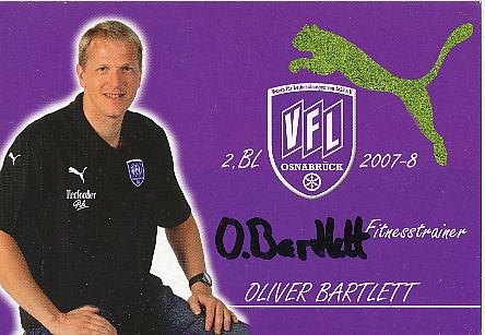 Oliver Bartlett   2007/2008  VFL Osnabrück  Fußball  Autogrammkarte original signiert 