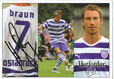 Marvin Braun   2008/2009  VFL Osnabrück  Fußball  Autogrammkarte original signiert 