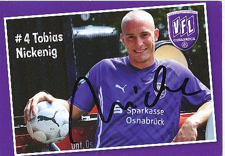 Tobias Nickenig   2009/2010  VFL Osnabrück  Fußball  Autogrammkarte original signiert 