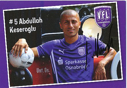 Abdullah Keseroglu   2009/2010  VFL Osnabrück  Fußball  Autogrammkarte original signiert 