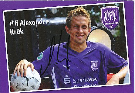 Alexander Krük   2009/2010  VFL Osnabrück  Fußball  Autogrammkarte original signiert 