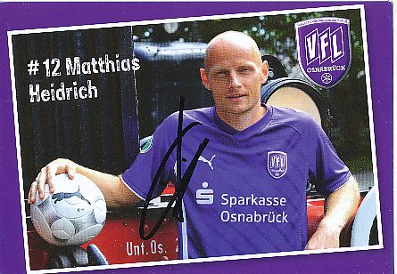 Matthias Heidrich   2009/2010  VFL Osnabrück  Fußball  Autogrammkarte original signiert 