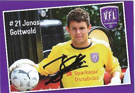 Jonas Gottwald   2009/2010  VFL Osnabrück  Fußball  Autogrammkarte original signiert 