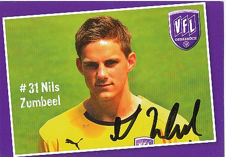 Nils Zumbeel   2009/2010  VFL Osnabrück  Fußball  Autogrammkarte original signiert 