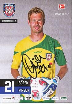 Sören Pirson  2012/2013  FSV Frankfurt Fußball  Autogrammkarte original signiert 