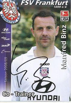 Manfred Binz   2008/2009  FSV Frankfurt Fußball  Autogrammkarte original signiert 