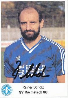 Rainer Scholz  1987/1988  SV Darmstadt 98  Fußball  Autogrammkarte original signiert 