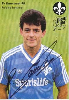 Rafael Sanchez   1984/1985  SV Darmstadt 98  Fußball  Autogrammkarte original signiert 