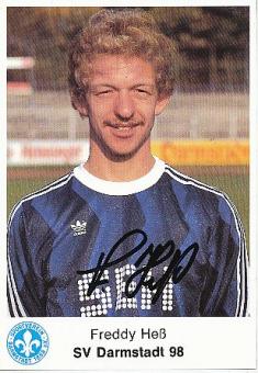 Freddy Heß   1987/1988  SV Darmstadt 98  Fußball  Autogrammkarte original signiert 