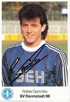 Rafael Sanchez   1988/1989  SV Darmstadt 98  Fußball  Autogrammkarte original signiert 
