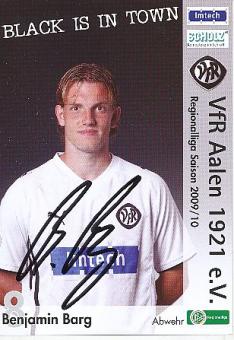 Benjamin Barg  2009/2010  VFR Aalen  Fußball  Autogrammkarte original signiert 