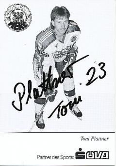 Toni Plattner    Mannheimer ERC  Eishockey  Autogrammkarte original signiert 
